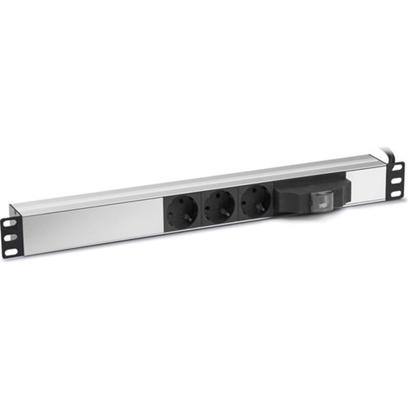 Provoice Schuko Tip  1U 19”  3'lü Priz Grubu