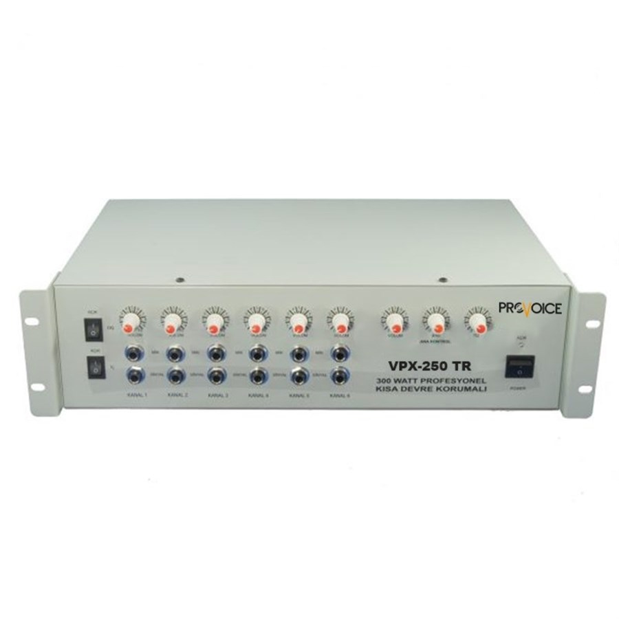 Provoice VPX-250 TR 6 Kanal Mikser Anfi Trafolu