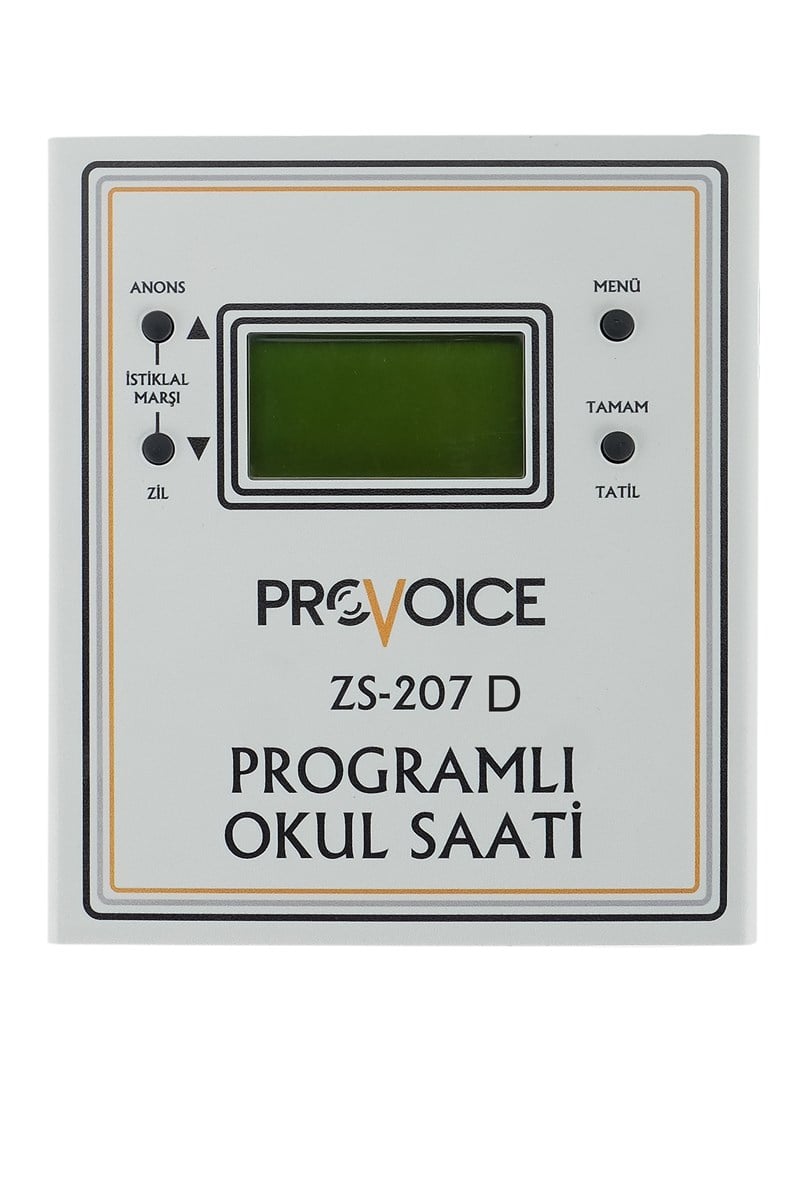 Provoice ZS-207 Usb Girişli Duvar Tipi Okul Zil Saati