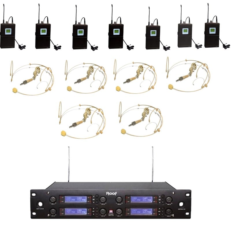 Roof R8000 + H11 + R6 Headset 7'li Kafa Mikrofonu Seti