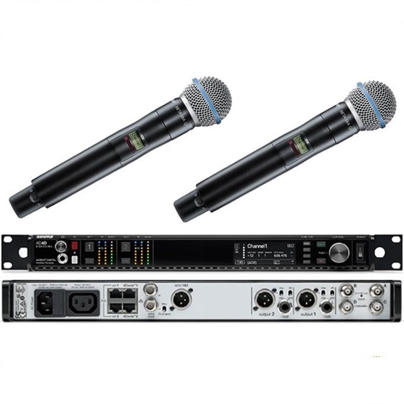 Shure AD24D/BETA58 Kablosuz Çift El Mikrofon Seti