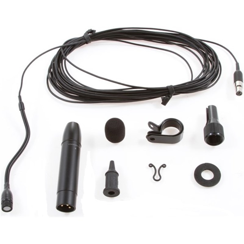 Shure MX202BP/S Plate Mount Super-Cardioid Hanging Condenser Microphone (Black)