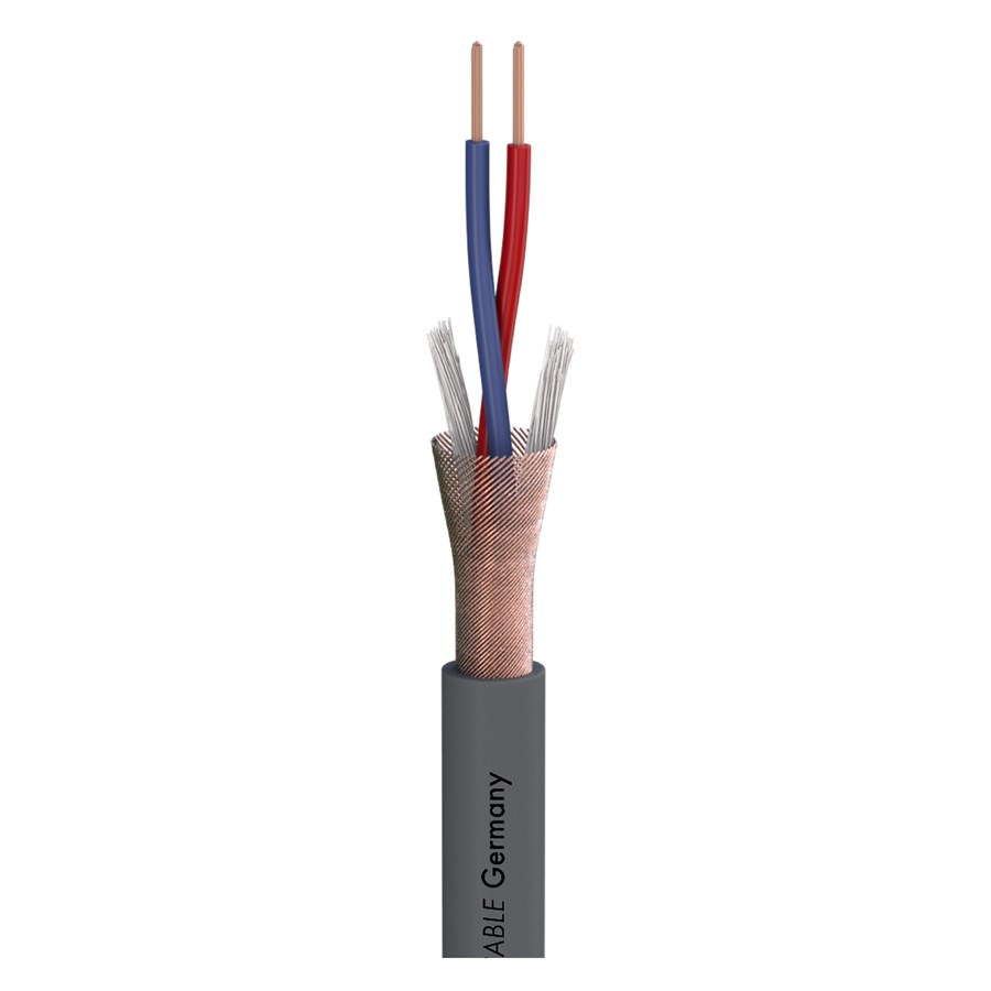 Sommer Stage 22 HF GR 2x0,22mm Mikrofon Kablosu Gri