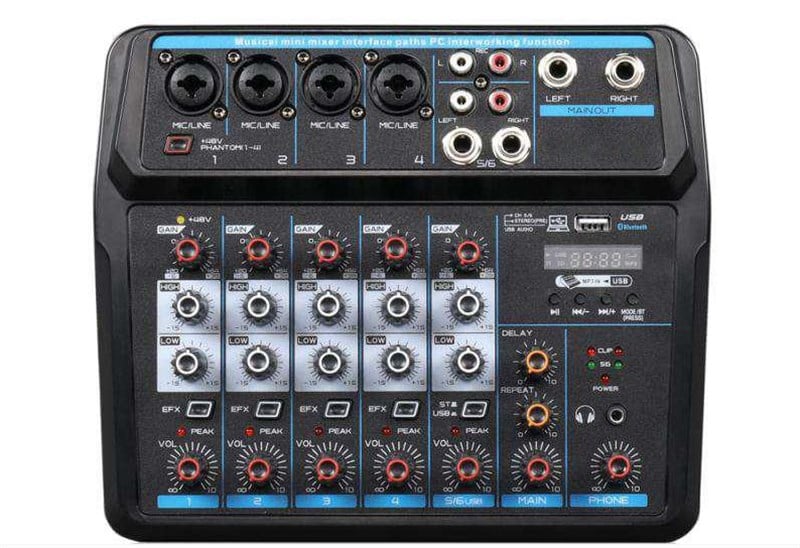 Spekon EC-6UN Ses Kartlı BT, USB, Echo Studio Mikser