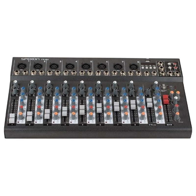 Spekon FX-8U - 8 Mono 1 Stereo Usbli Ekolu Deck Mikser