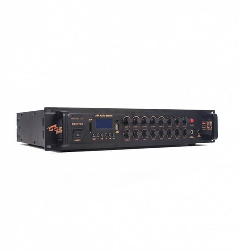 SSP Audio PAM-120 5 Bölgeli 120 Watt MP3 Oynatıcılı Power Anfi