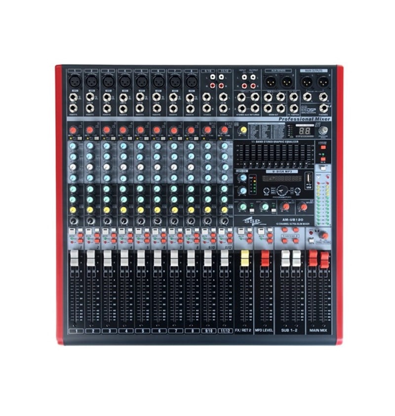 SSP Audio UB120 Profesyonel 12 Kanal Efektli Stereo Mikser