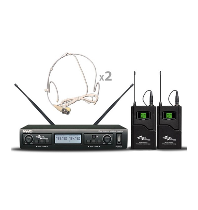 SSP Audio WM402/HH Çift Kafa Kablosuz Mikrofon Seti