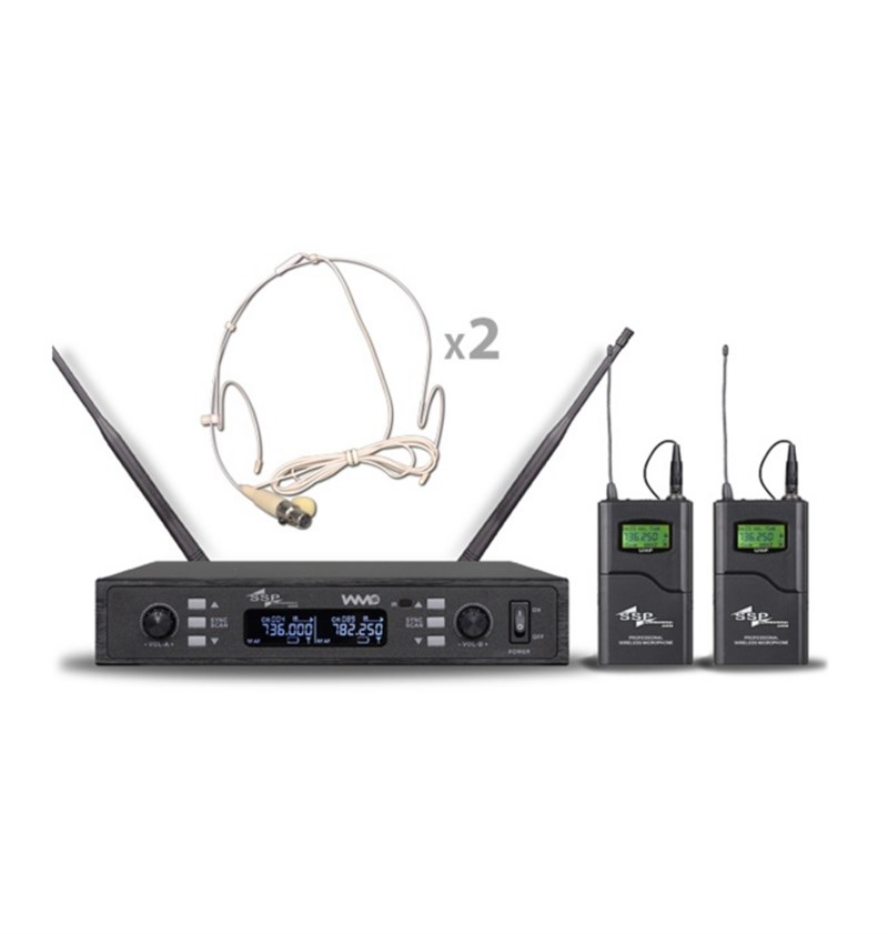 SSP Audio WM802/HH Çift Kafa Kablosuz Mikrofon Seti