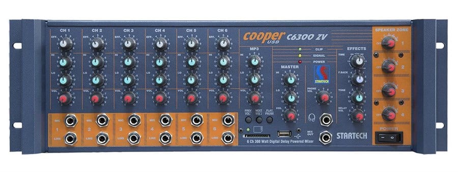 Startech Cooper C6/300 ZV 300 Watt 6 Kanal 4 Bölgeli Trafolu Amfi