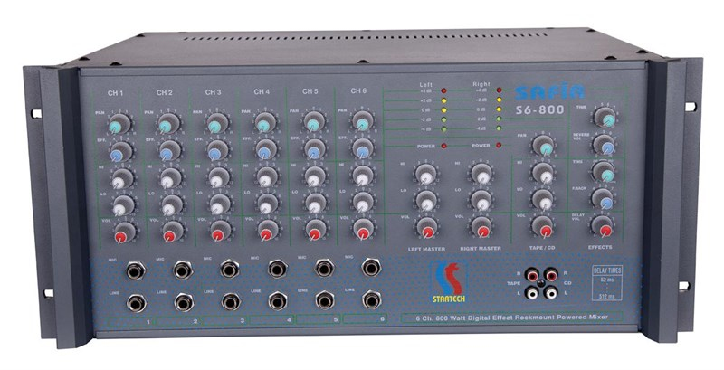Startech Safir S6/800 6-Kanal Power Mikser 2x400W/4 ohm