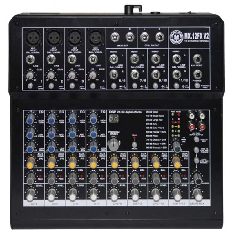 Topp Pro MX.12 V2 4 Mono 4 Stereo Kanal Deck Mikser