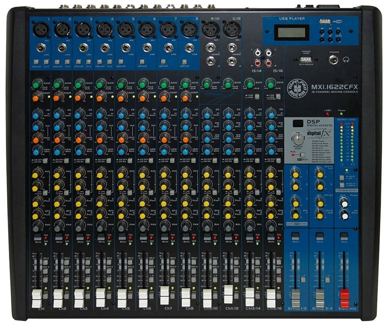 Topp Pro MXi.1622CFX 8 Mono 2 Stereo Kanal Deck Mikser