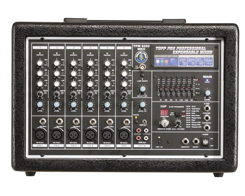 Topp Pro TPM6250 MKII 6 Mono 1 Stereo Kanal 600W 2 ohm Power Anfi