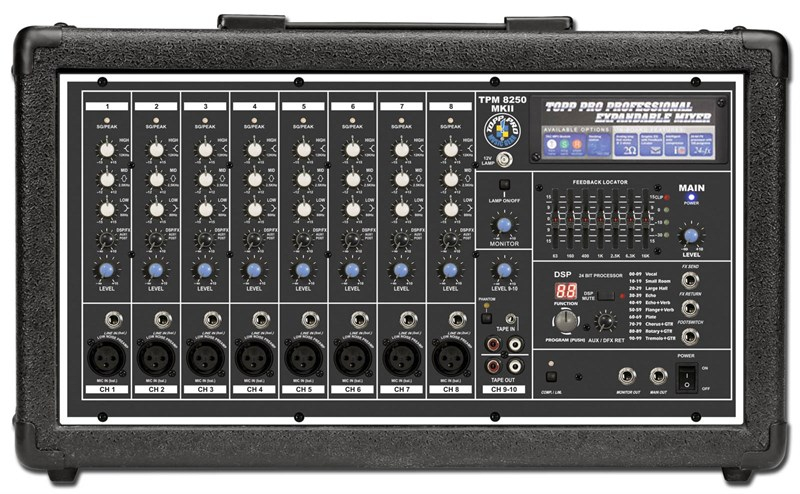 Topp Pro TPM8250 MKII 8 Mono 1 Stereo Kanal 300W 4 ohm Power Anfi