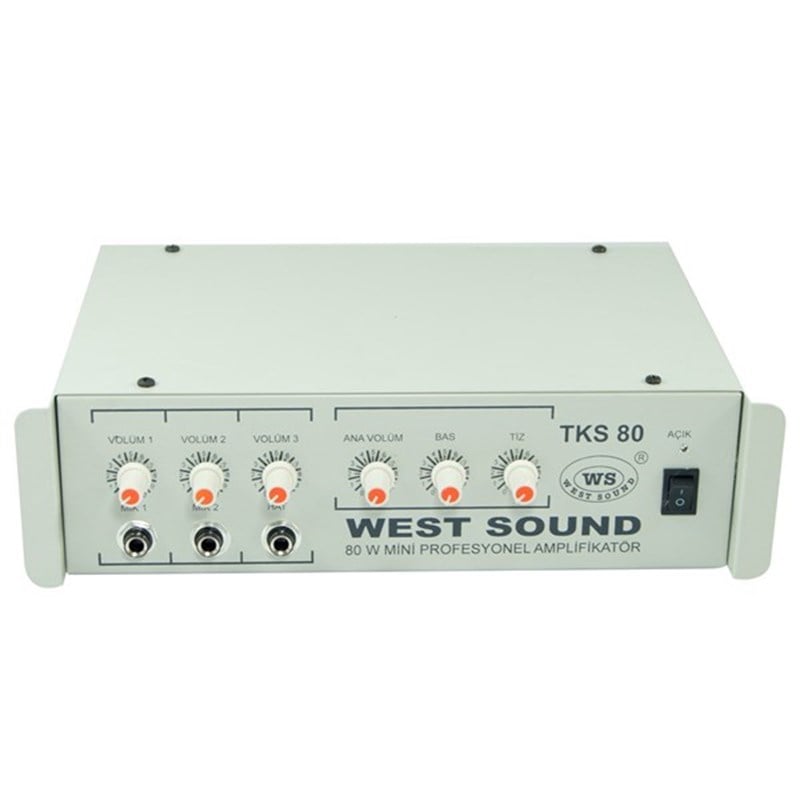 West Sound TKS 80 - 80 Watt 2 Mikrofon 1 Line Girişli Anfili Mikser