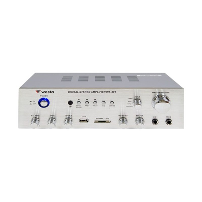 Westa WA-601S (Gri) 2x35W Amplifikatör Usb/SD/Mp3