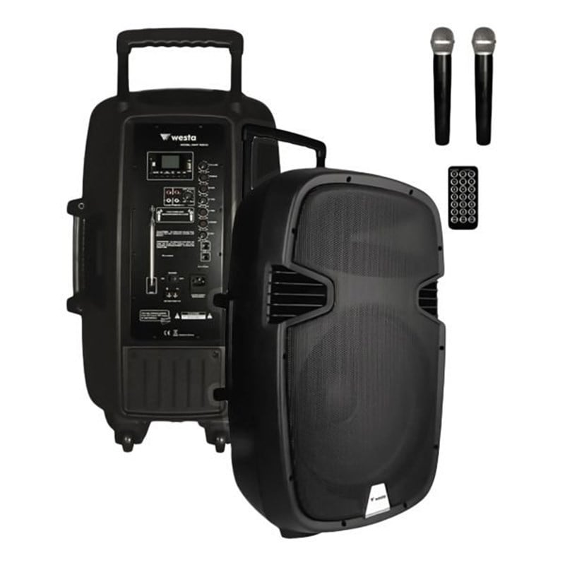 Westa WAP-15500 15 inç Taşınabilir Aktif Hoparlör 