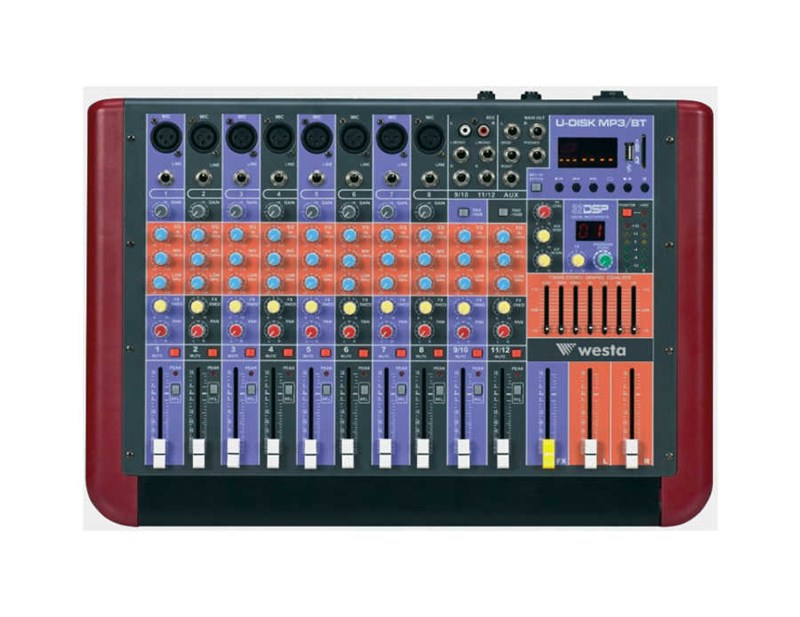 Westa WM-1200UB 8 Mono Kanal 2x350W 4 ohm Power Mikser