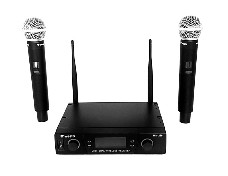 Westa WM-258 EL + EL Çift Kanal Kablosuz Mikrofon