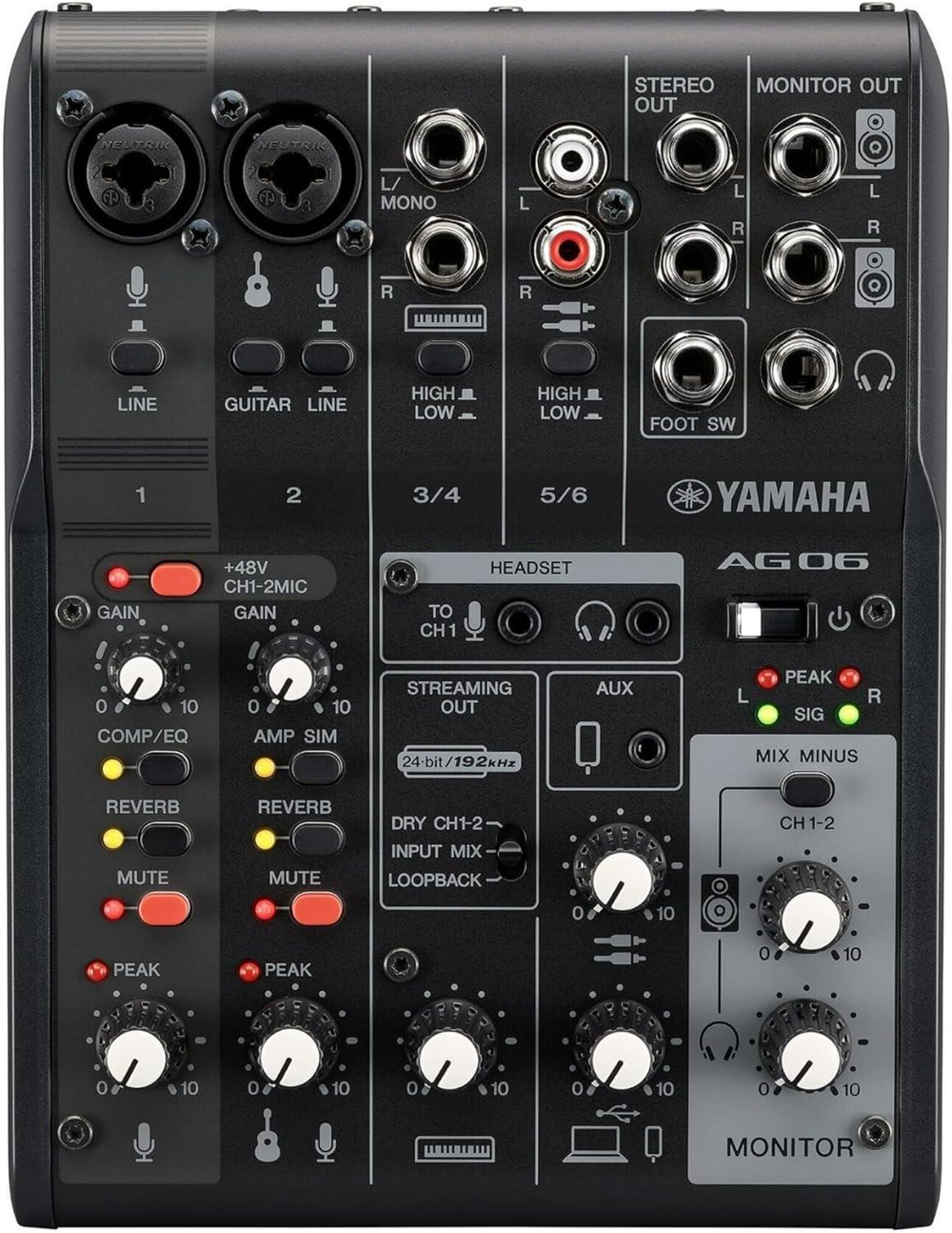 Yamaha AG06 MK2 B Canlı Yayın Ses USB Mikseri