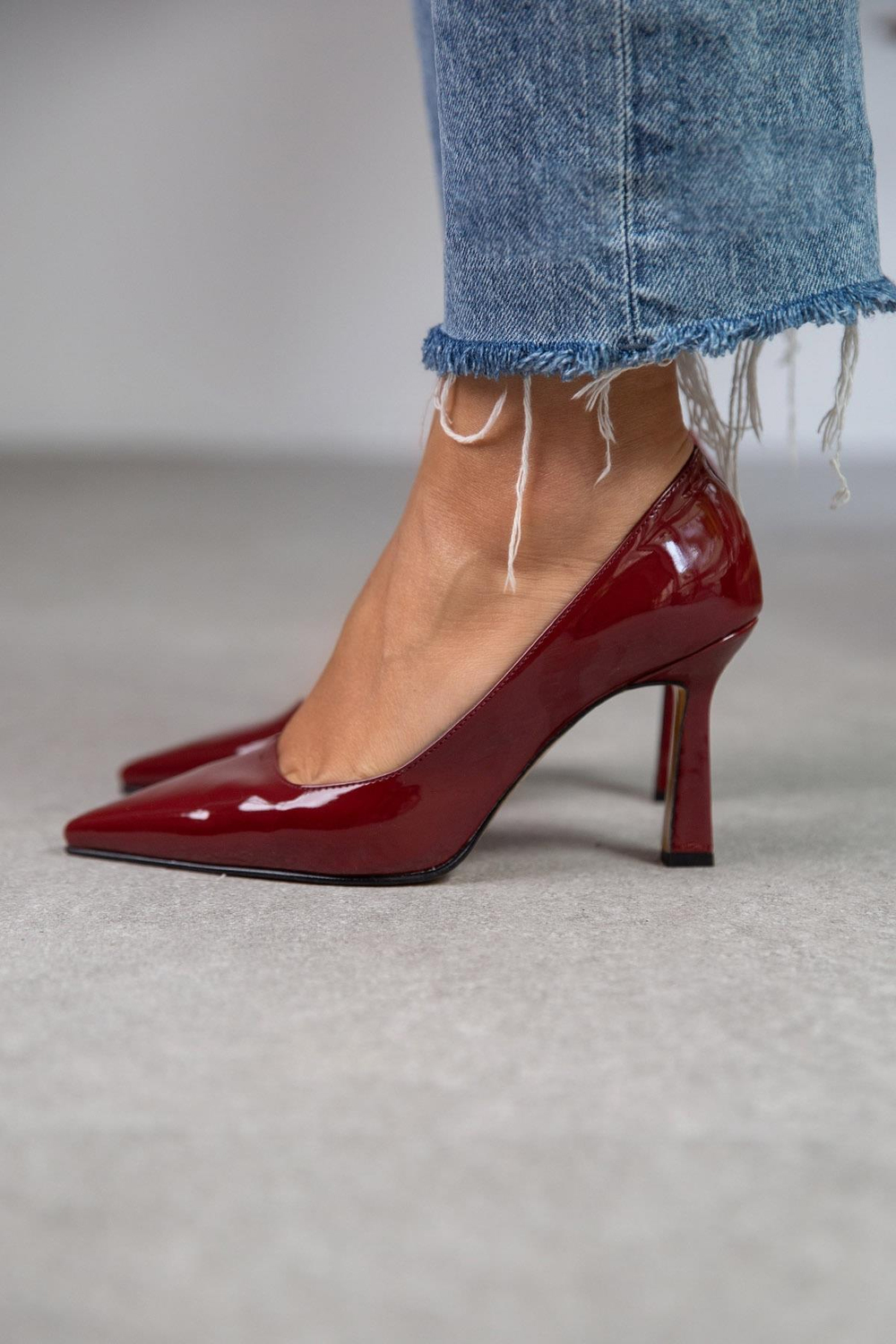 ANETT BORDO RUGAN STİLETTO bordo