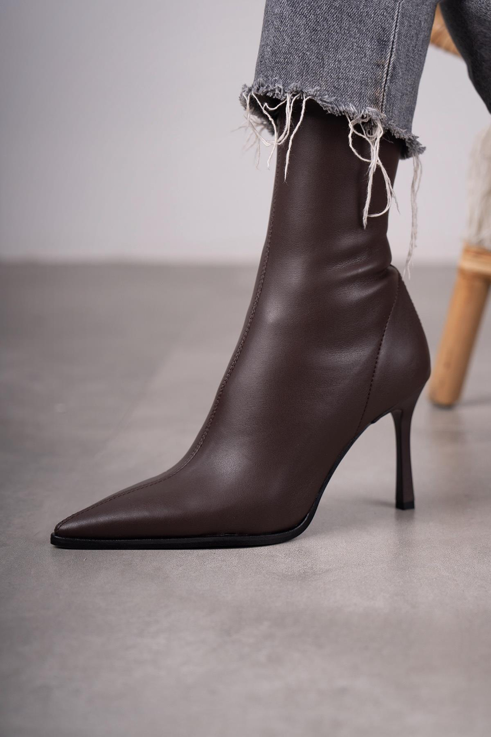 BACK STREÇ KAHVE DERİ BOT KAHVE