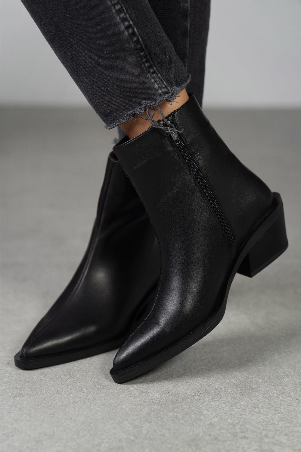 BONNY SİYAH DERİ BOT SİYAH DERİ