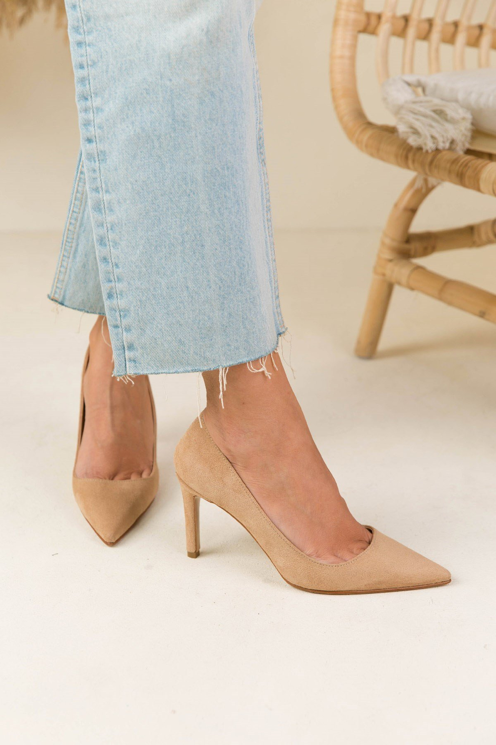 ELY BEJ SÜET STİLETTO BEJ SÜET