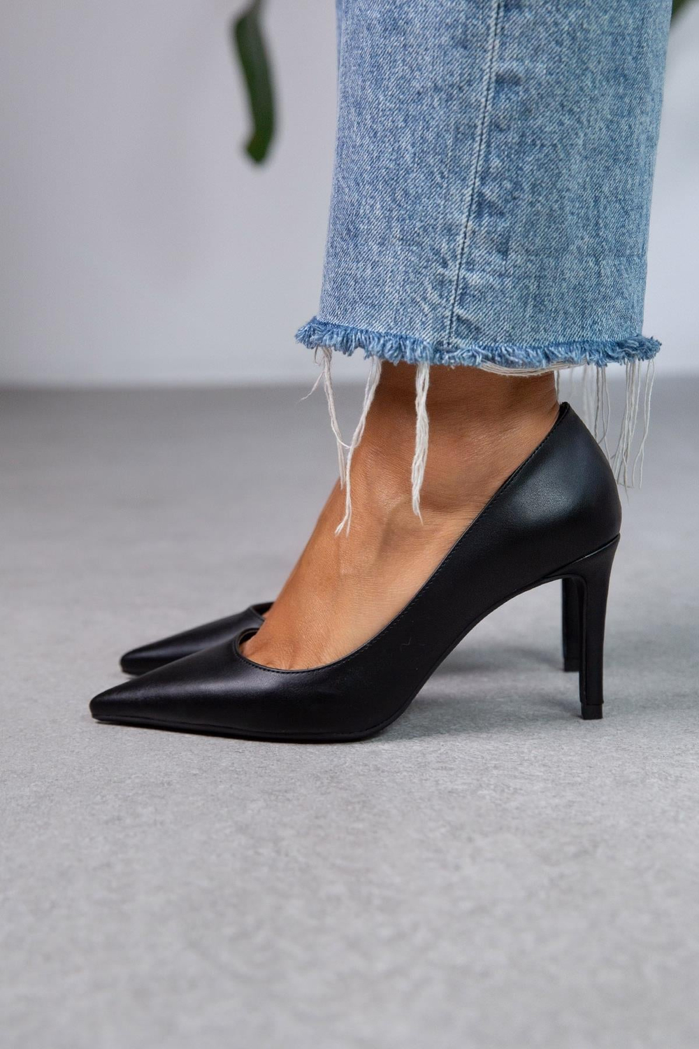 ELY SİYAH DERİ STİLETTO SİYAH DERİ