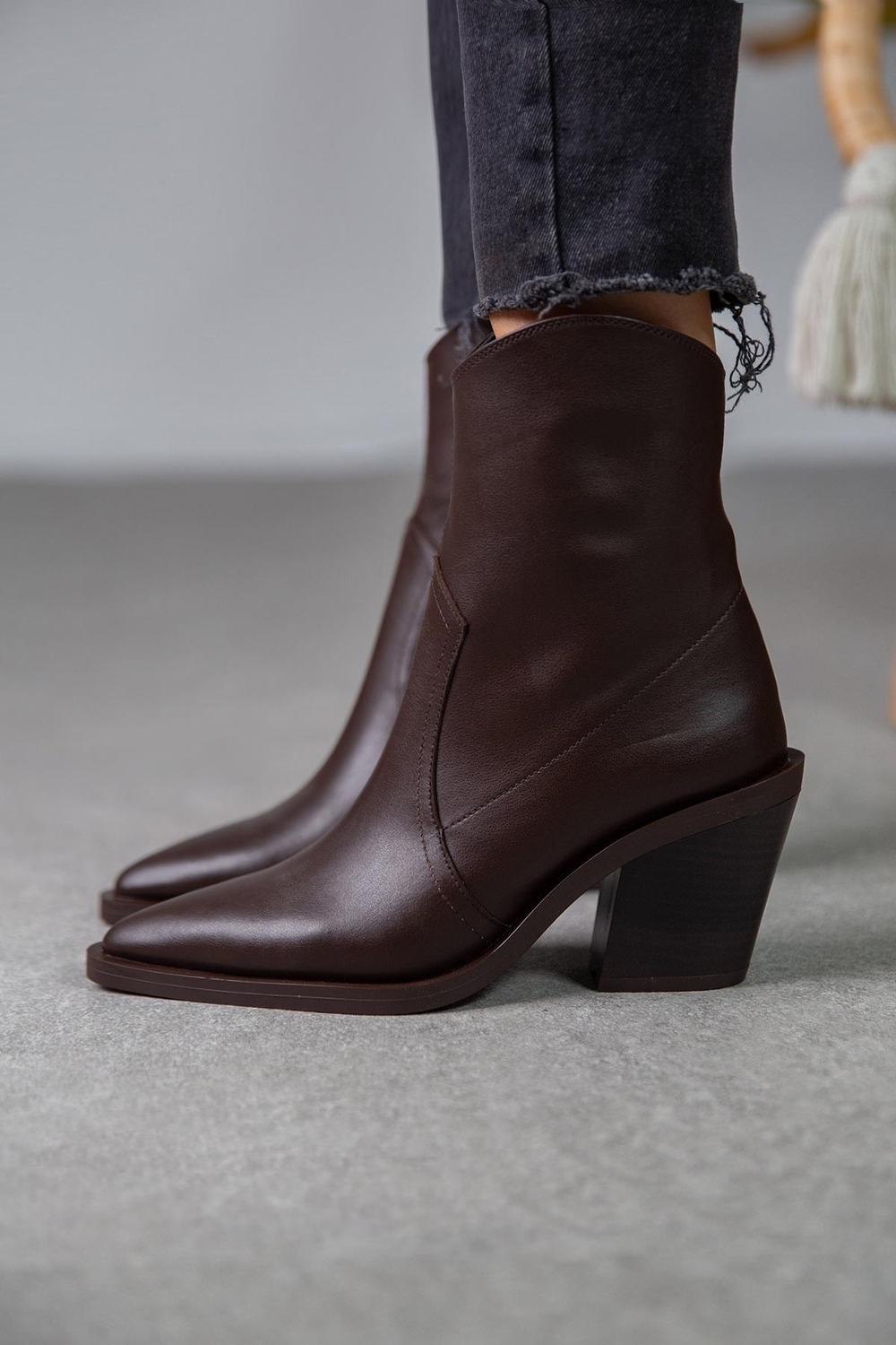 ESCAPE KAHVE DERİ KOVBOY KAHVE