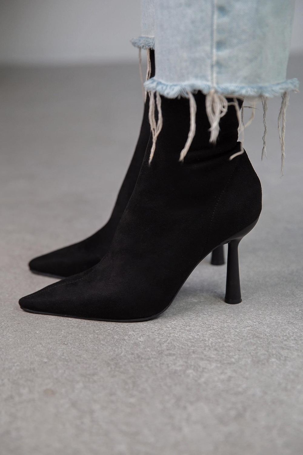 FALL STREÇ SİYAH SÜET BOT SİYAH