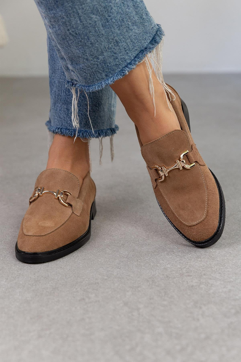 JİLL AÇIK KAHVE SÜET LOAFER TÜTÜN