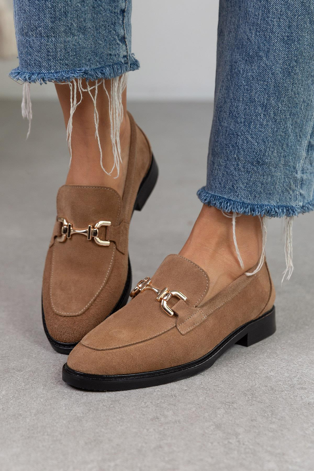 JİLL AÇIK KAHVE SÜET LOAFER TÜTÜN