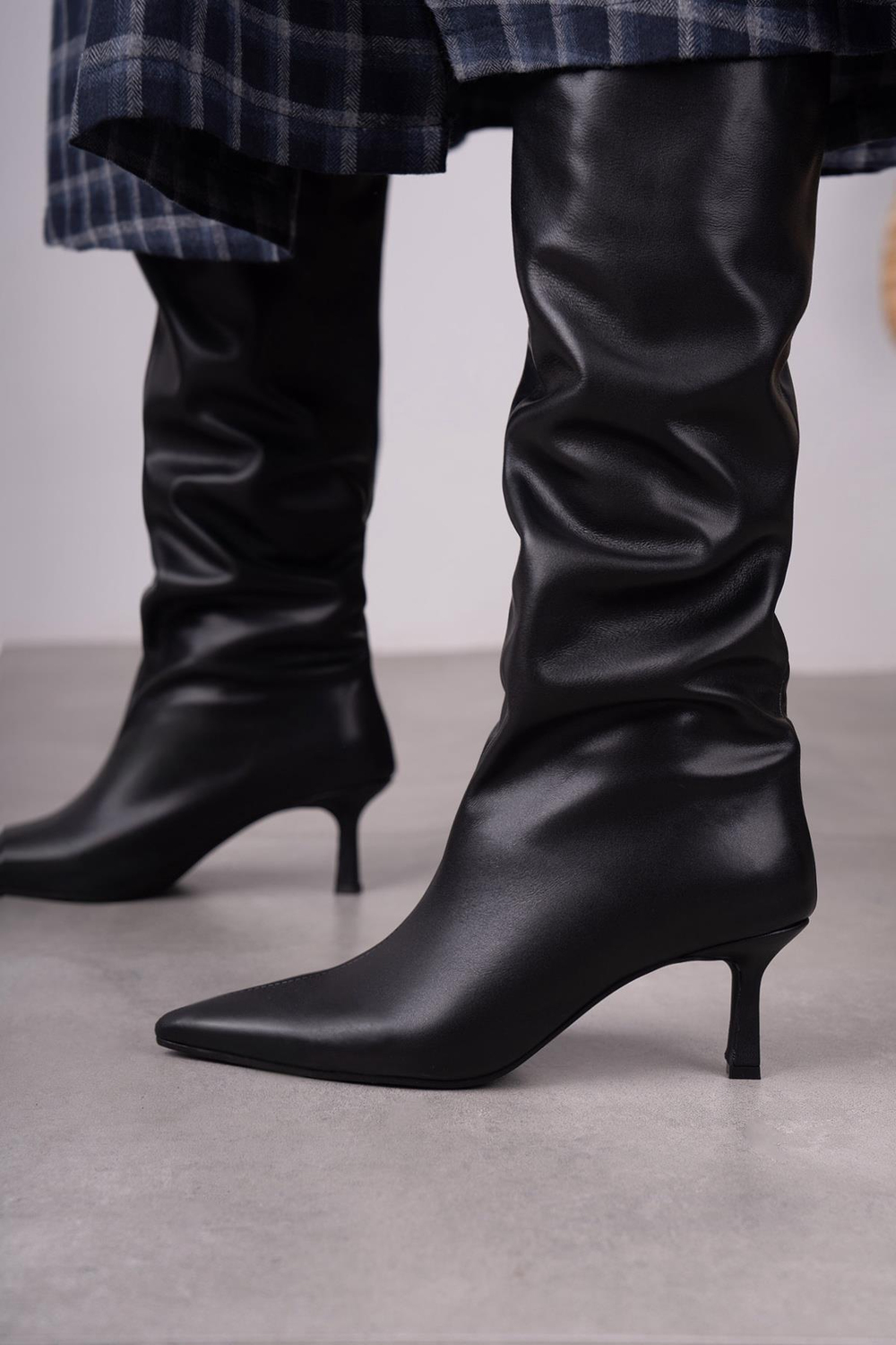 LİZA SİYAH DERİ ÇİZME SİYAH DERİ