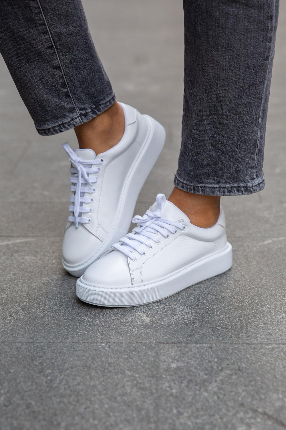 WAY BEYAZ DERİ SNEAKER BEYAZ