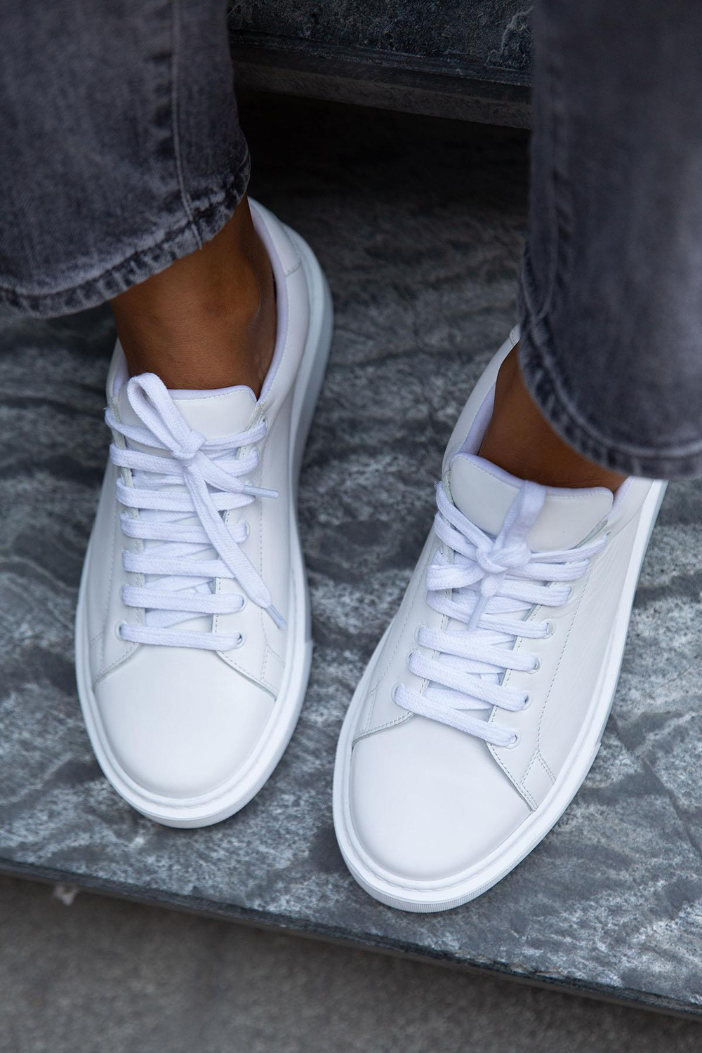 WAY BEYAZ DERİ SNEAKER BEYAZ