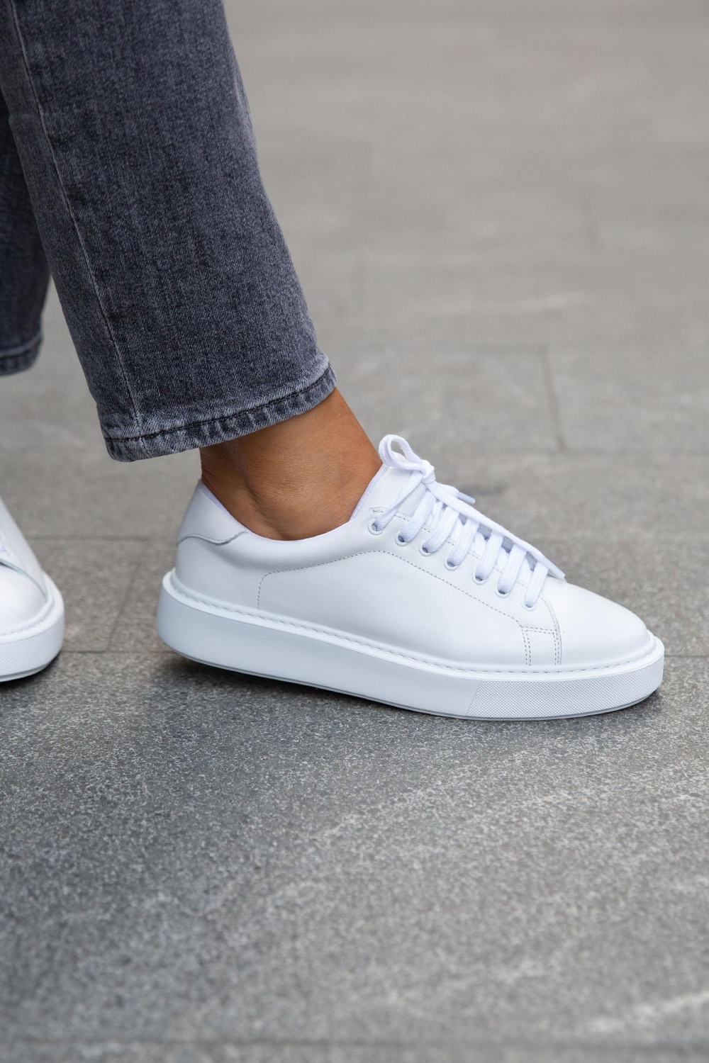 WAY BEYAZ DERİ SNEAKER BEYAZ