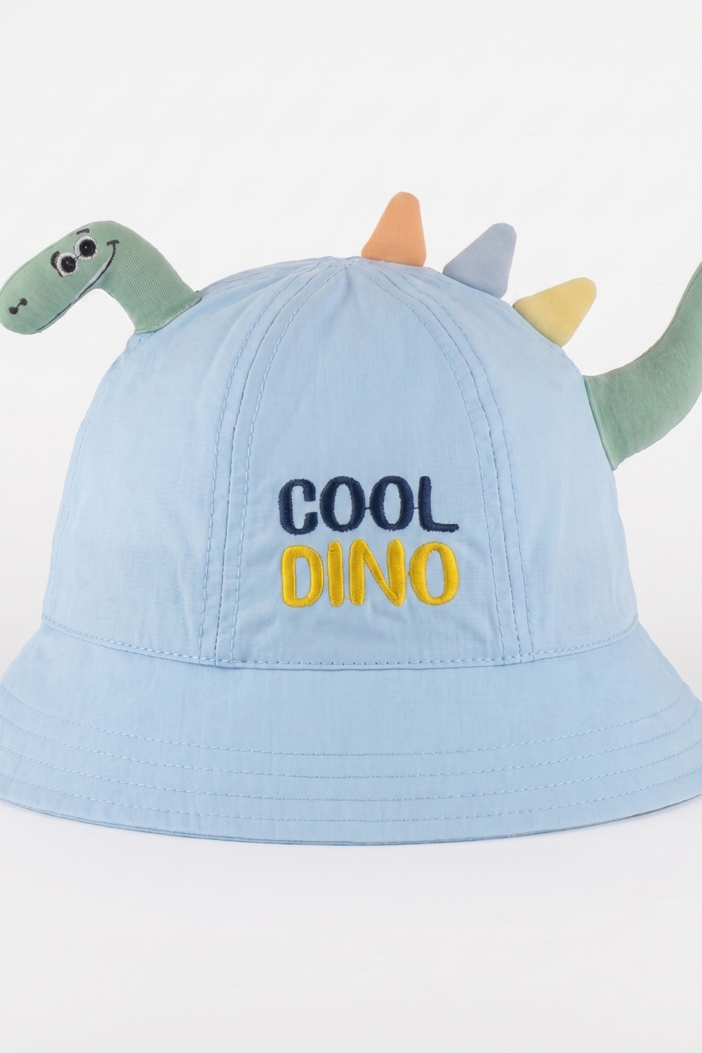 Erkek Çocuk Mavi Cool Dino Nakışlı Fötr Şapka