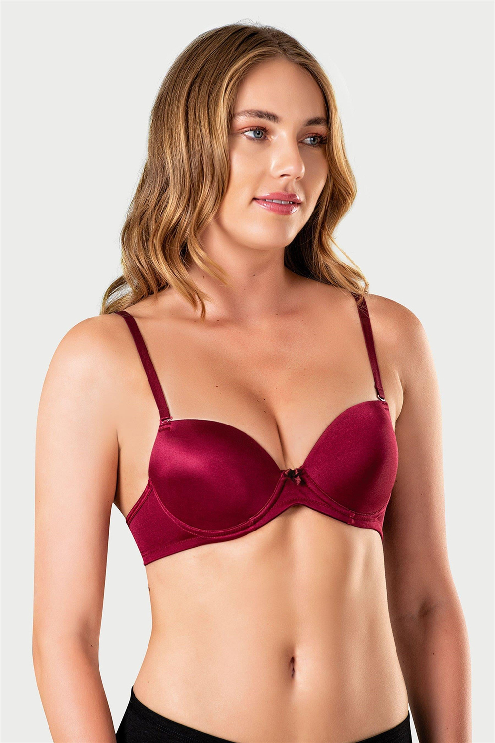 Kadın Bordo Drop Push-Up Sütyen