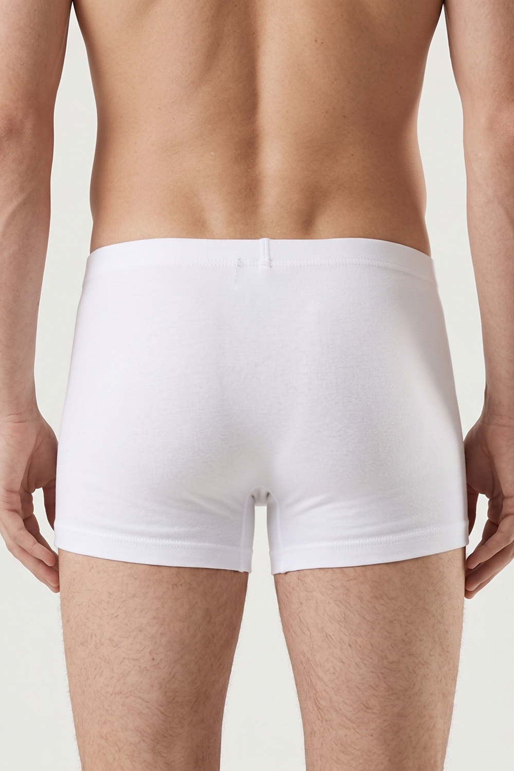 Erkek Beyaz Cotton Runner Boxer