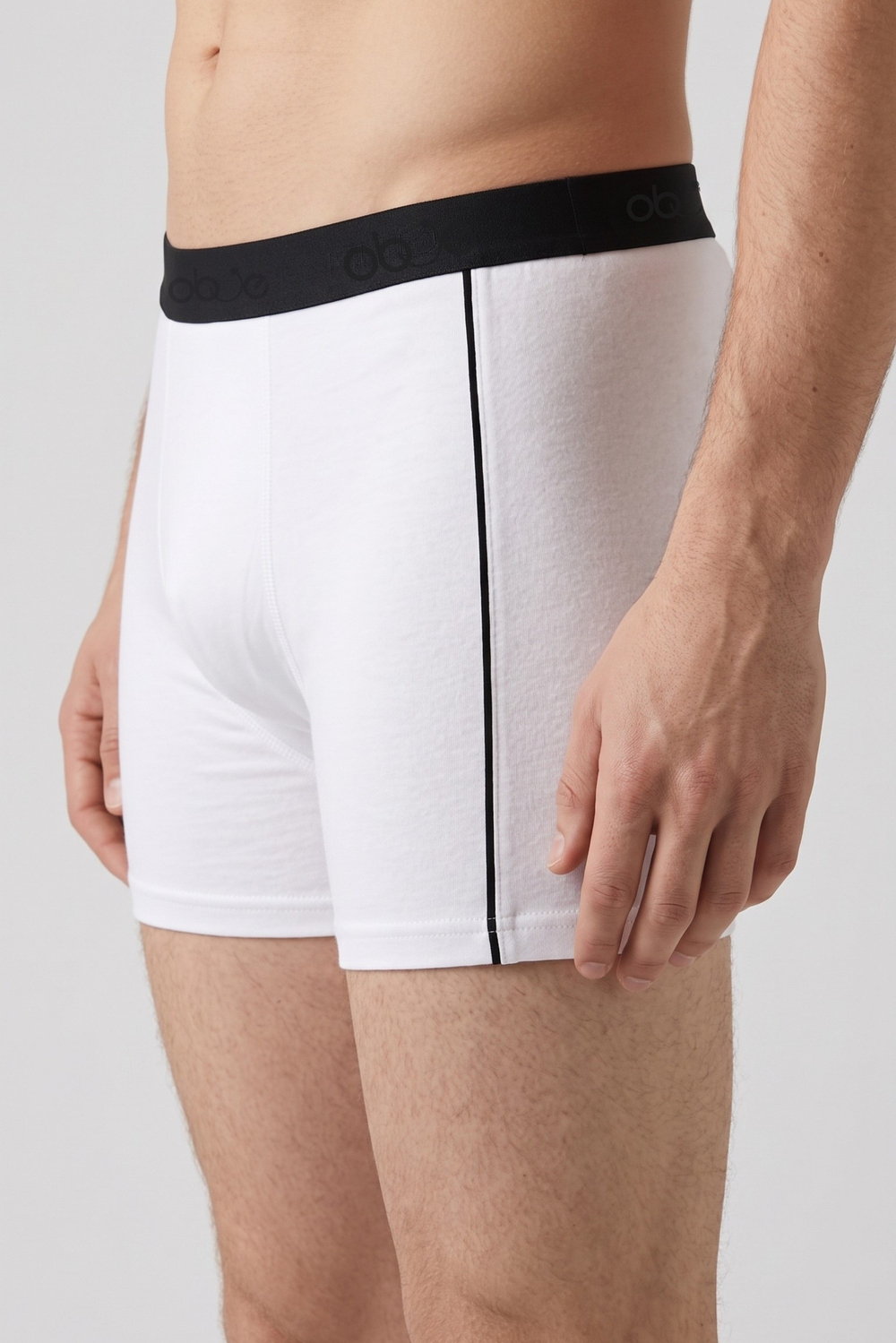 Erkek Beyaz Likra Cotton Boxer
