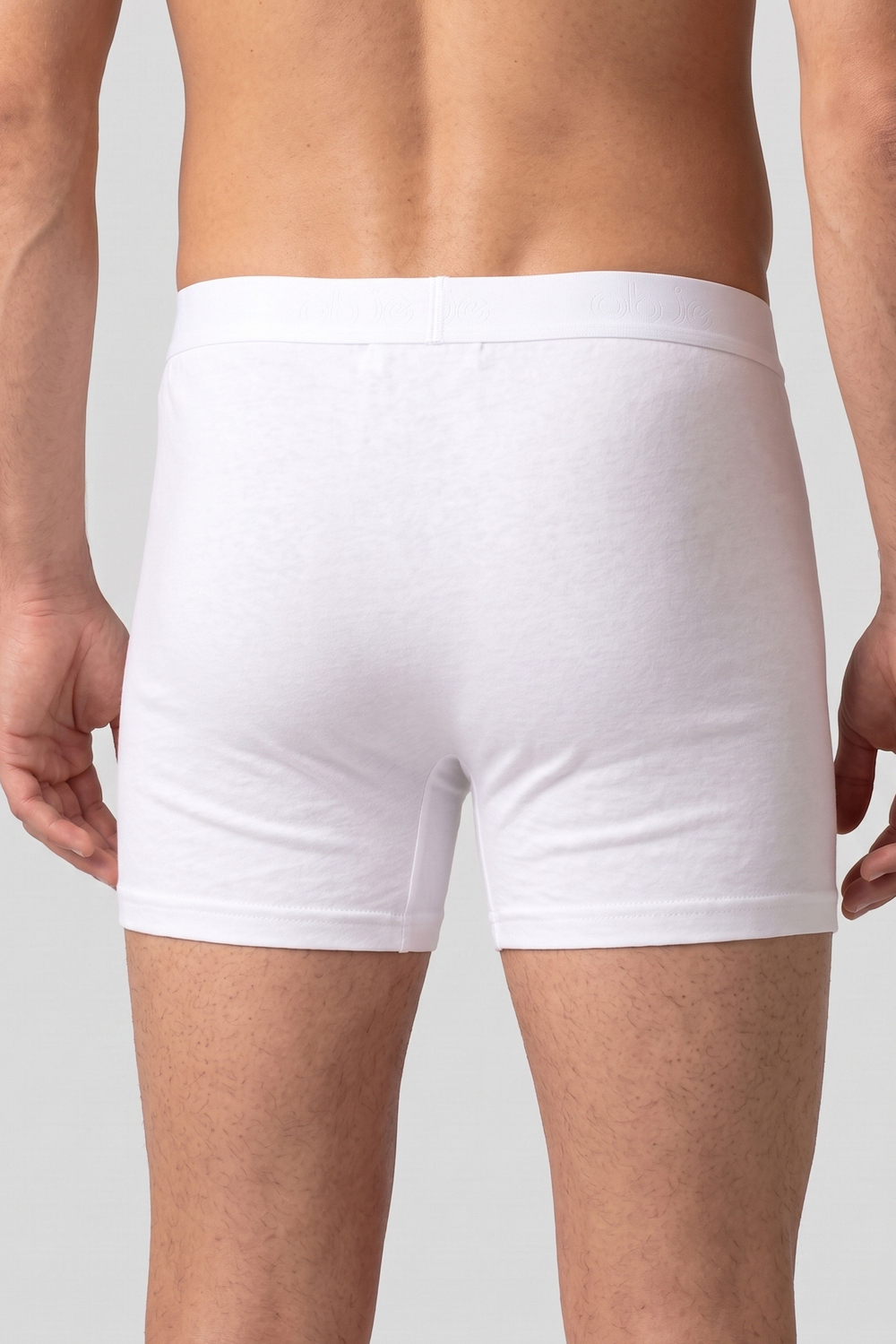 Erkek Beyaz Modal Dıştan Lastikli Düğmeli Boxer