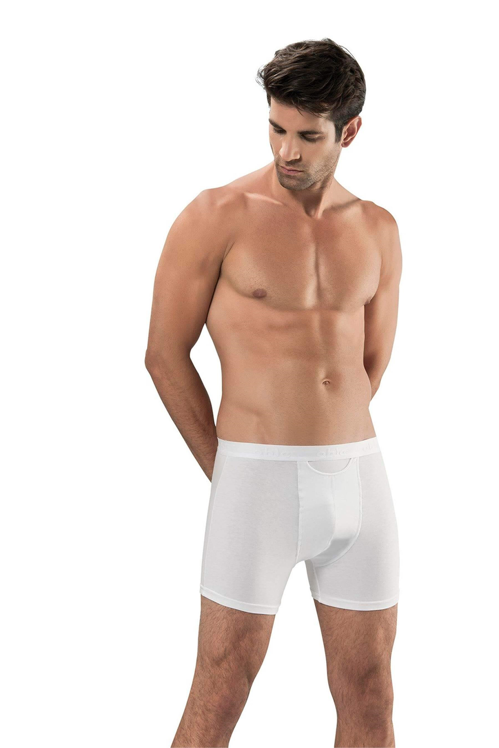 Erkek Beyaz Penye Modal Boxer