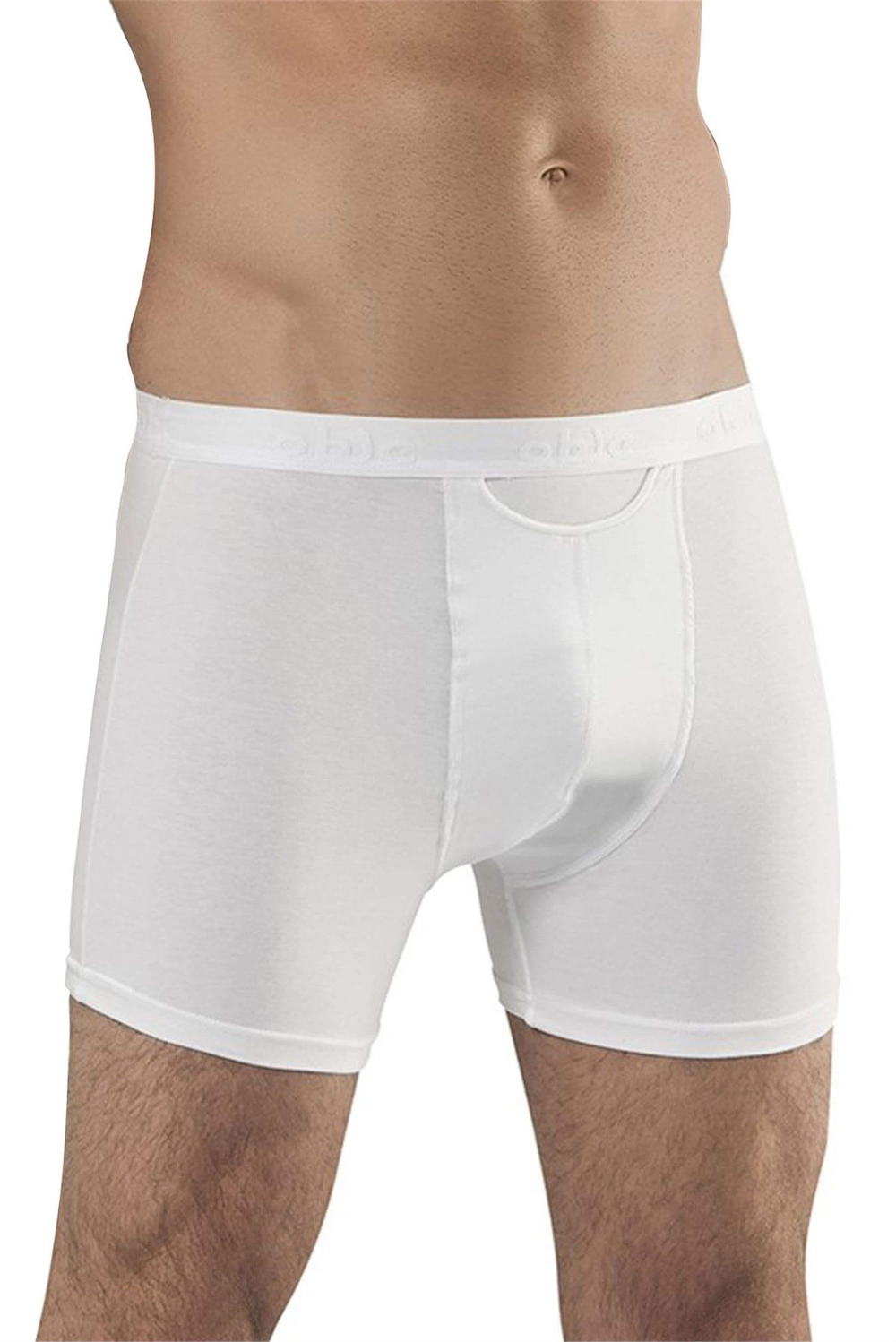 Erkek Beyaz Penye Modal Boxer