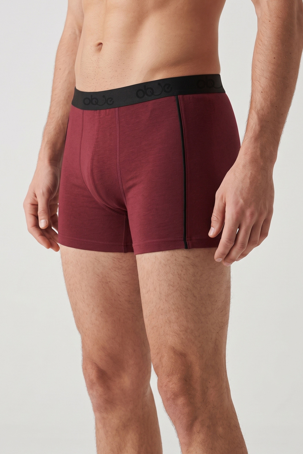 Erkek Bordo Likra Cotton Boxer