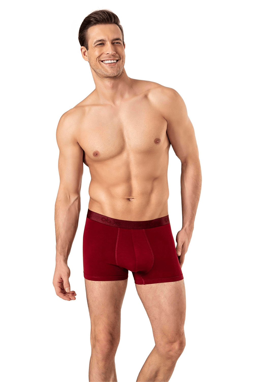 Erkek Bordo Penye Modal Kısa Boxer