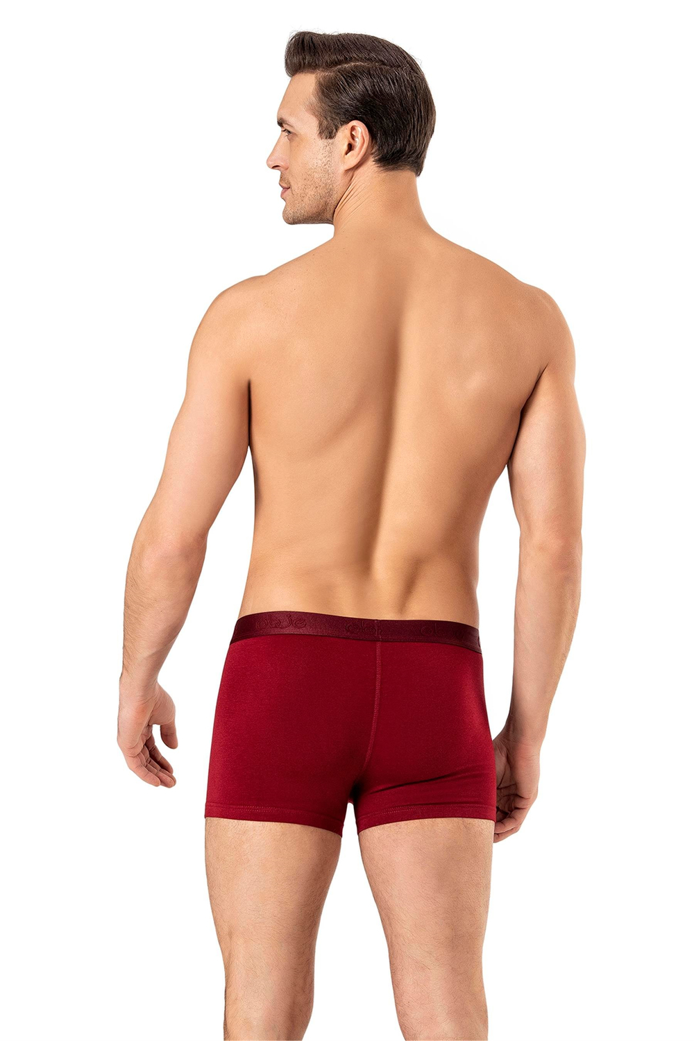 Erkek Bordo Penye Modal Kısa Boxer