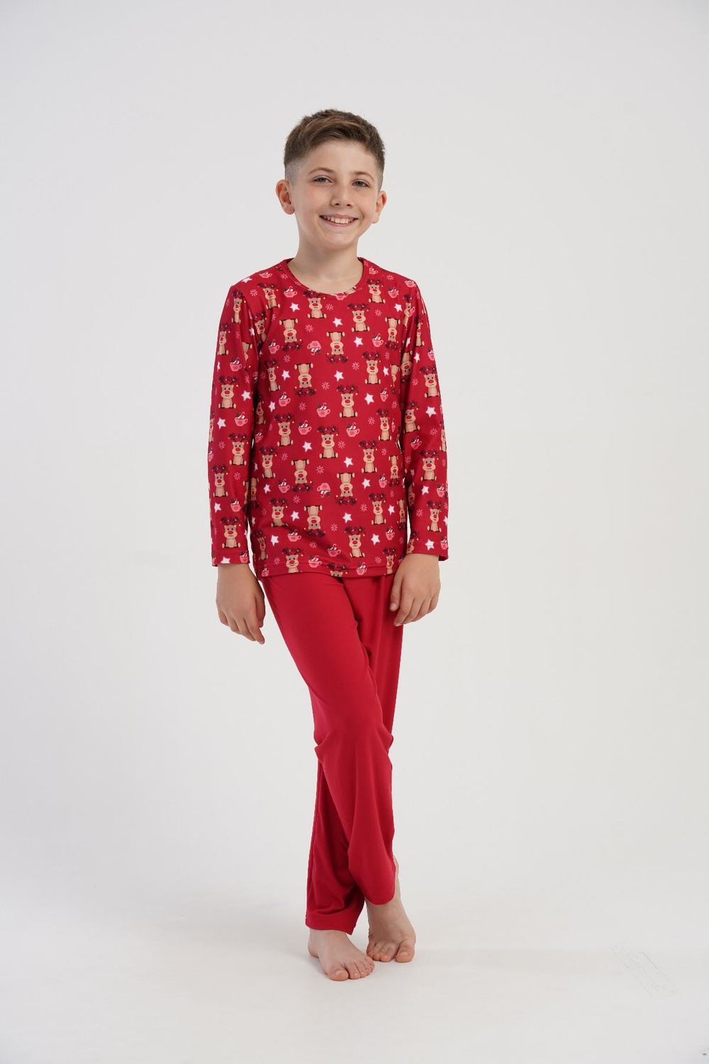 Erkek Çocuk Kırmızı Marla Pijama Altı