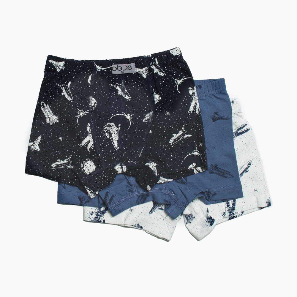 Erkek Çocuk Uzay Desen 3lü Boxer